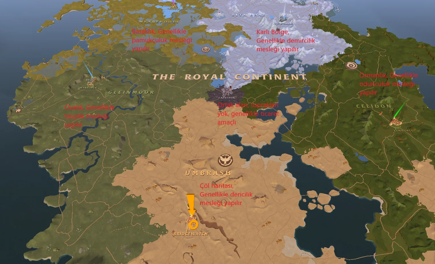 Albion Online Oyun Haritası