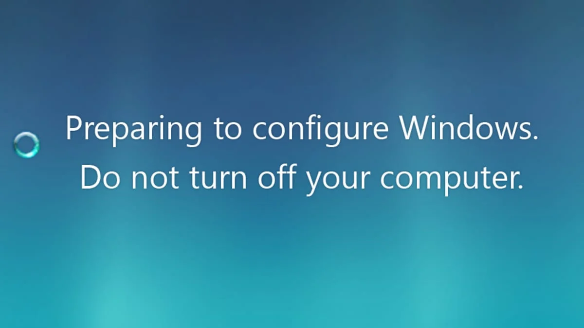 Windows hazırlanıyor bilgisayarınızı kapatmayın